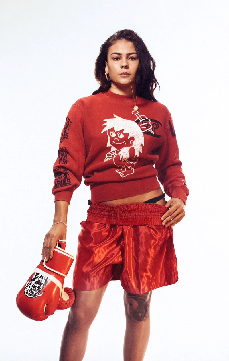 Unisex Graphic Crewneck Sweatshirt Aries x Champion
