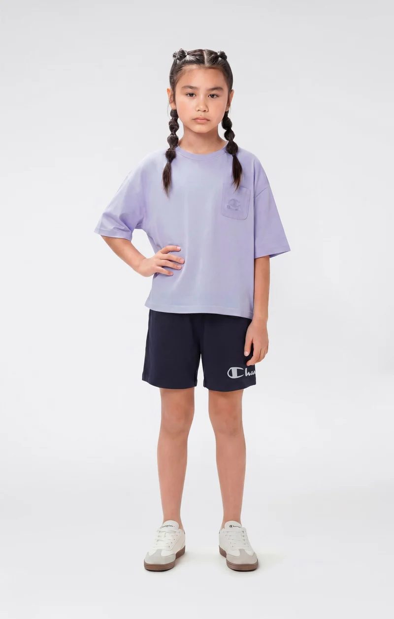 Girls’ Washed Effect Crop T-Shirt Icons