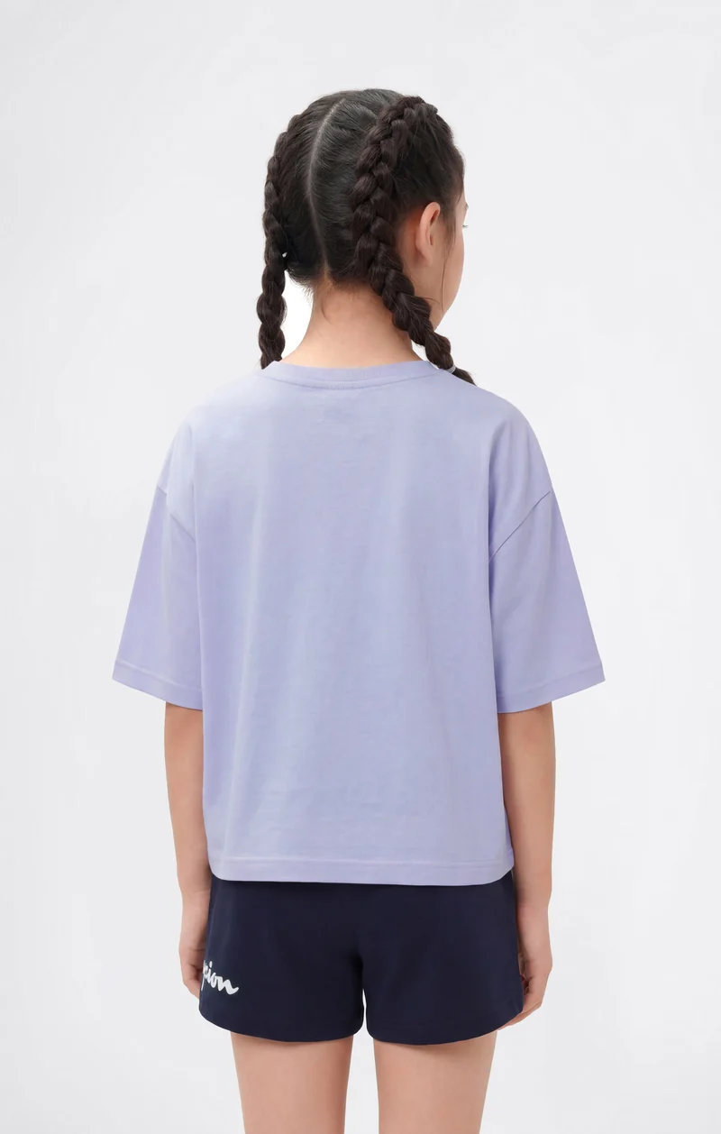 Girls’ Washed Effect Crop T-Shirt Icons