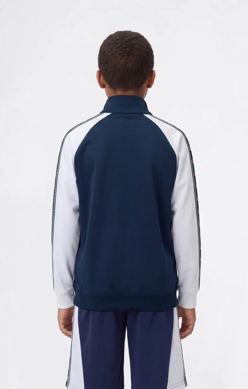 Boys’ Full Zip Sweatshirt with Tape Logo