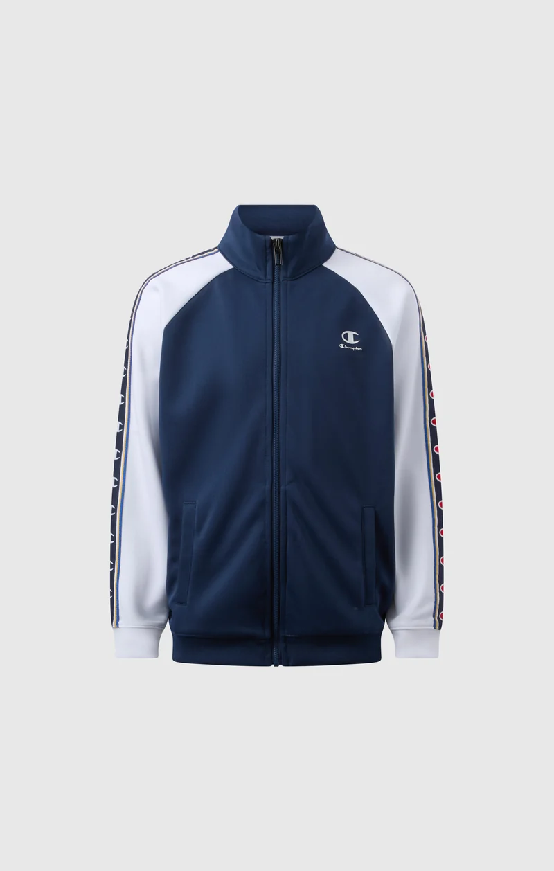 Boys’ Full Zip Sweatshirt with Tape Logo