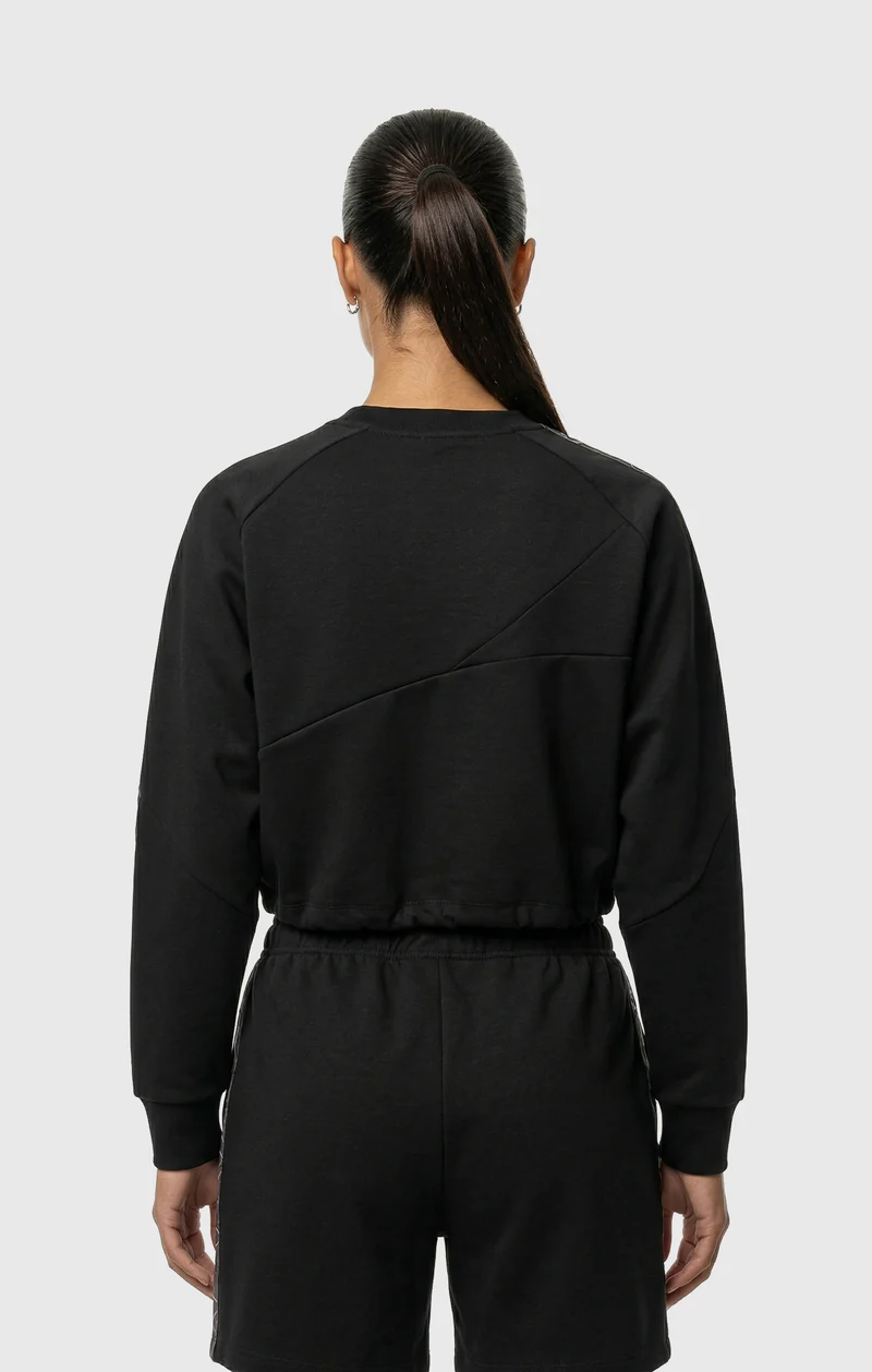 Women’s Cropped Interlock Crewneck Sweatshirt with Tape Logo
