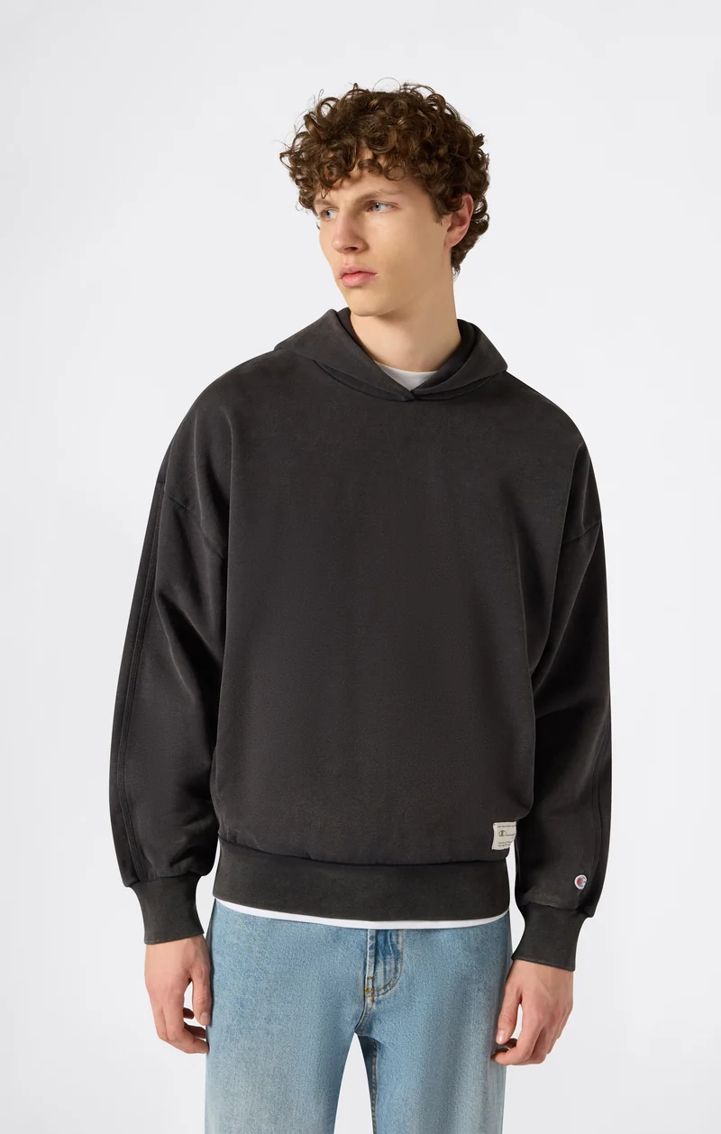 Men’s Hooded Sweatshirt with Washed Effect