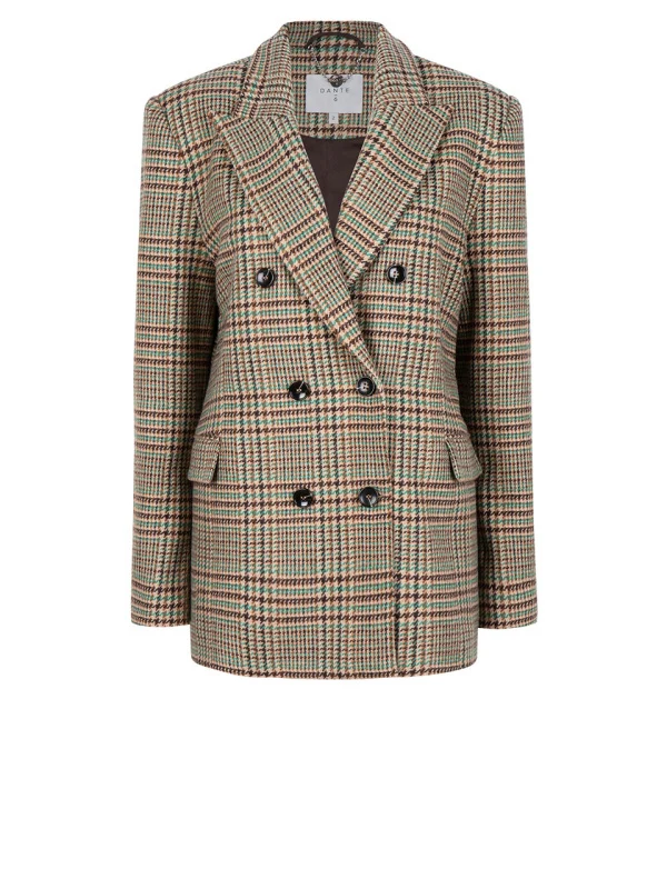 D6Vellum check blazer - Multicolour