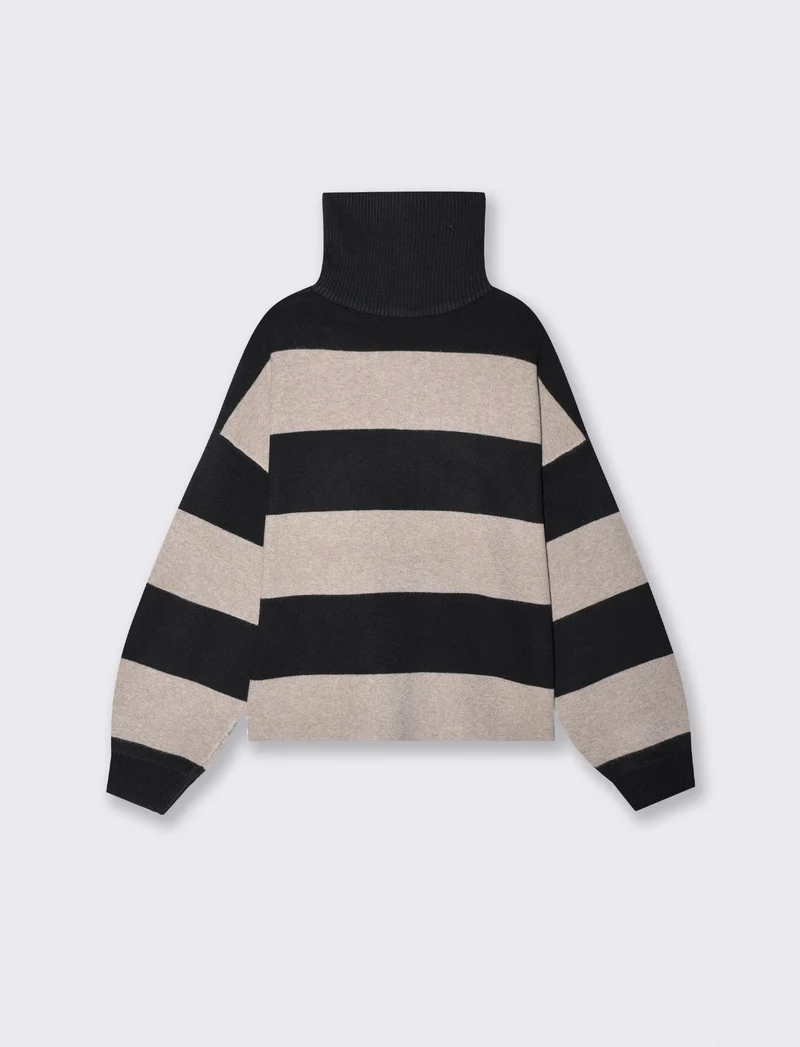 Maglia over manica lunga con zip - var 1
