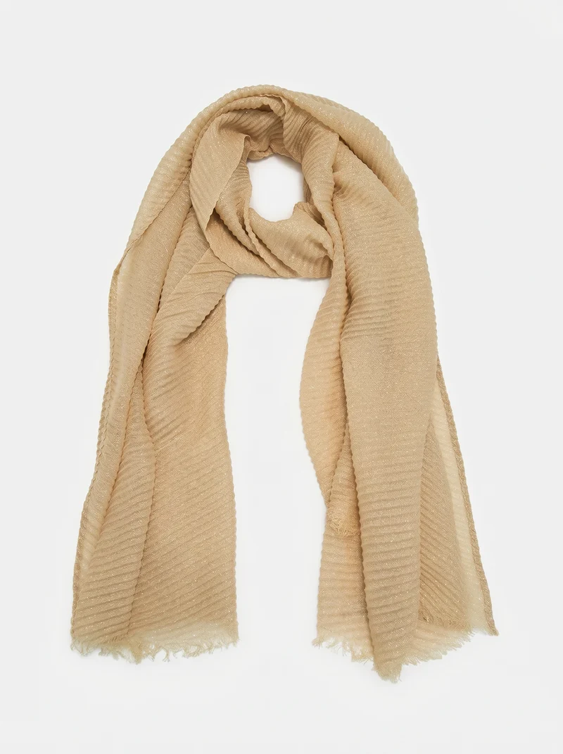 Foulard goffrato in lurex - Oro