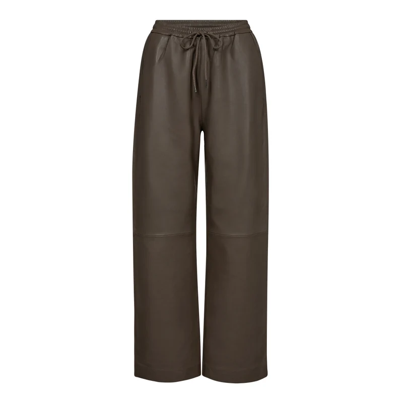 PhoebeCC Pull On Leahter Long Pant - Elephant