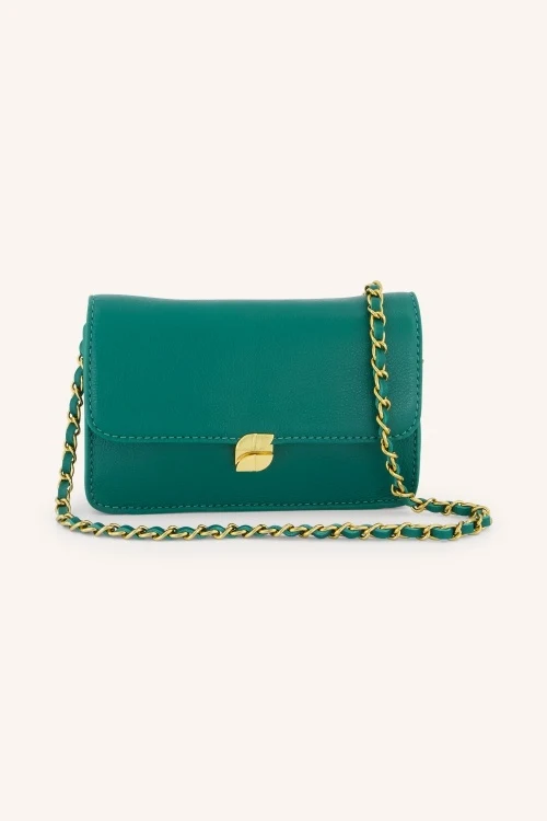 Loua leather bag - Peacock green