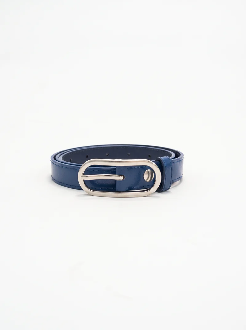 Cintura vernice sottile da h 2 cm - Blu