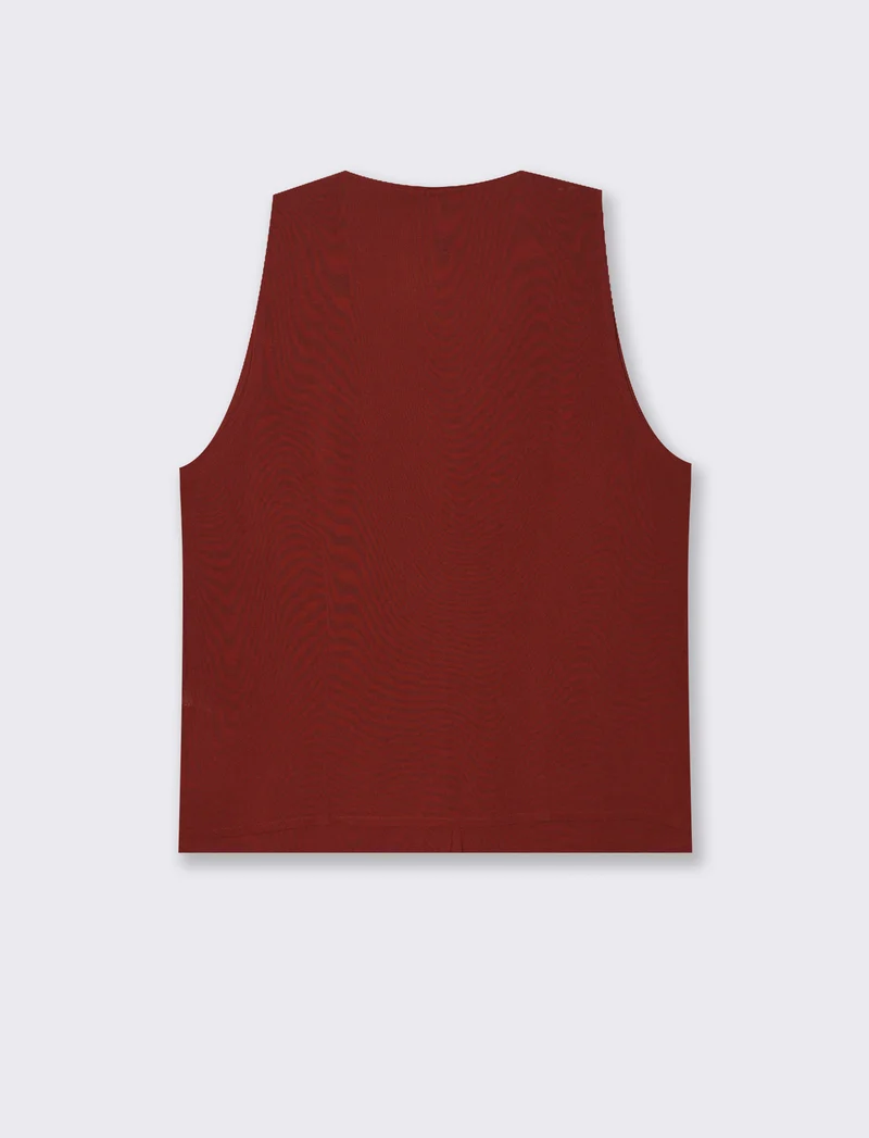 BLUSA SMANICATA - Marrone bruciato