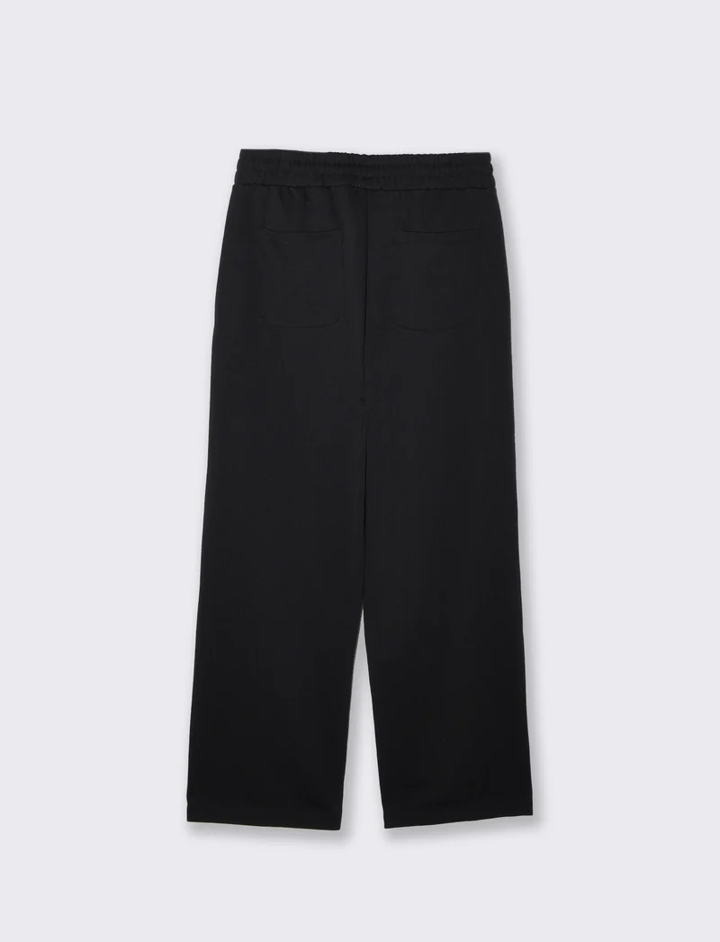 Pantaloni Jogger Relaxed Fit in Interlock - Nero