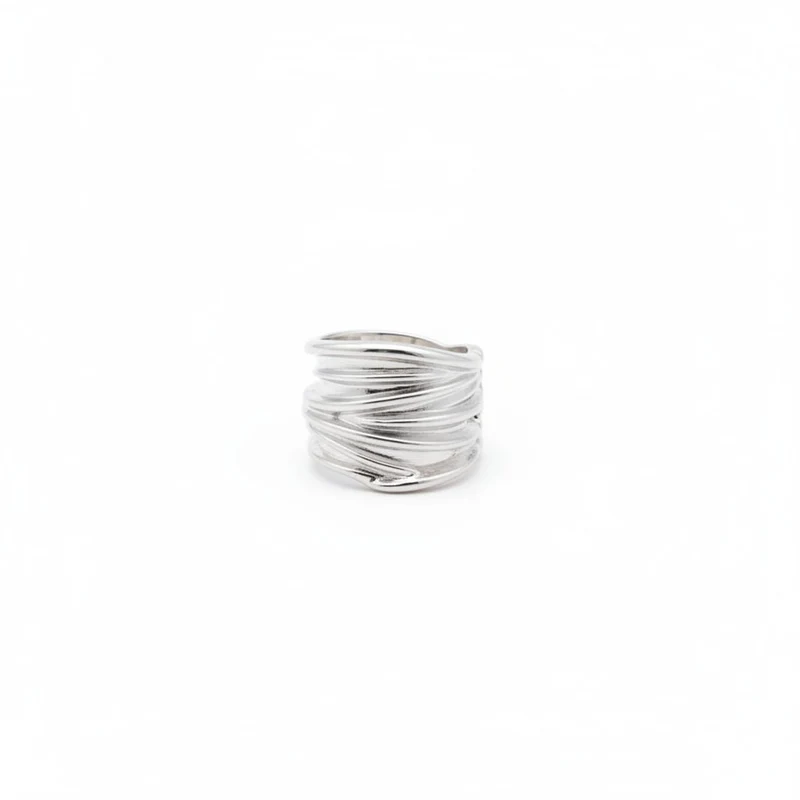 Anello elastico grande - Argento