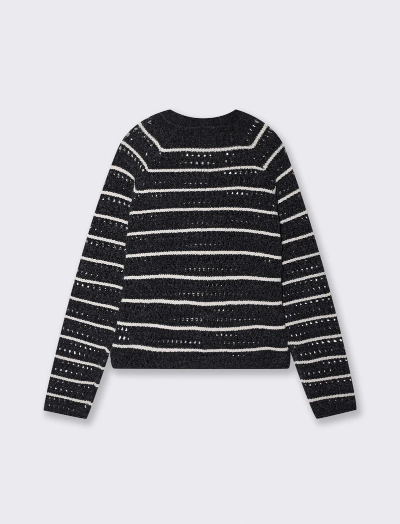 Pullover in ciniglia girocollo crop - var 2