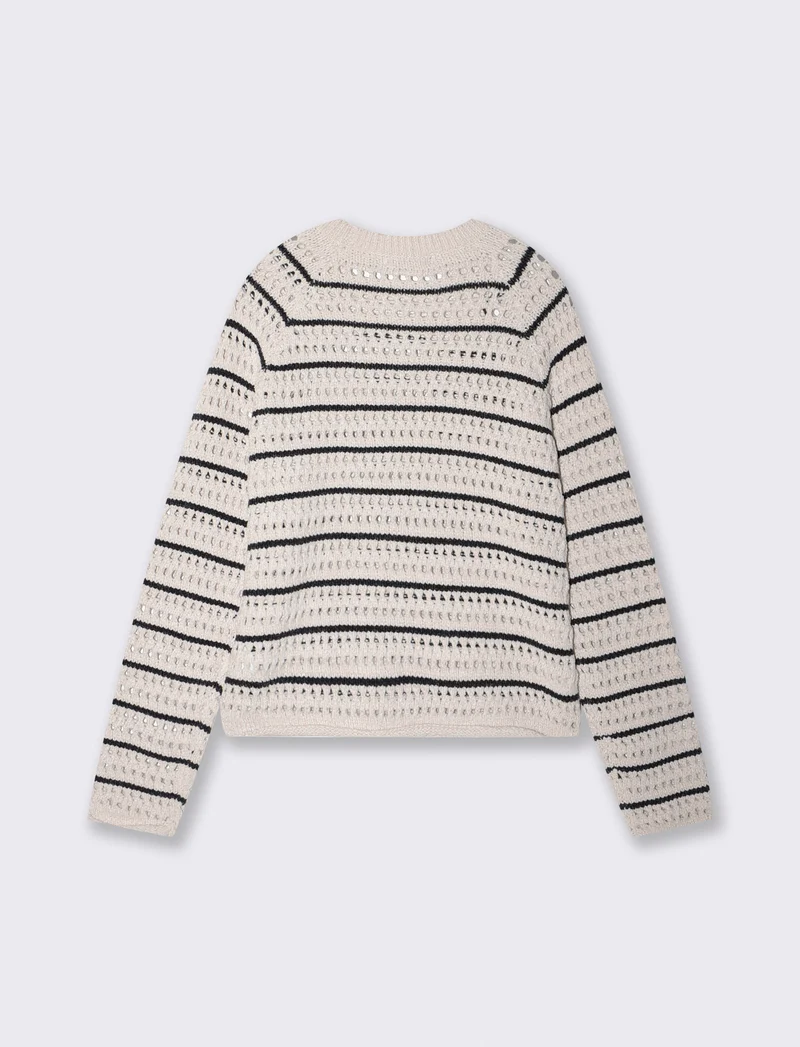 Pullover in ciniglia girocollo crop - var 1
