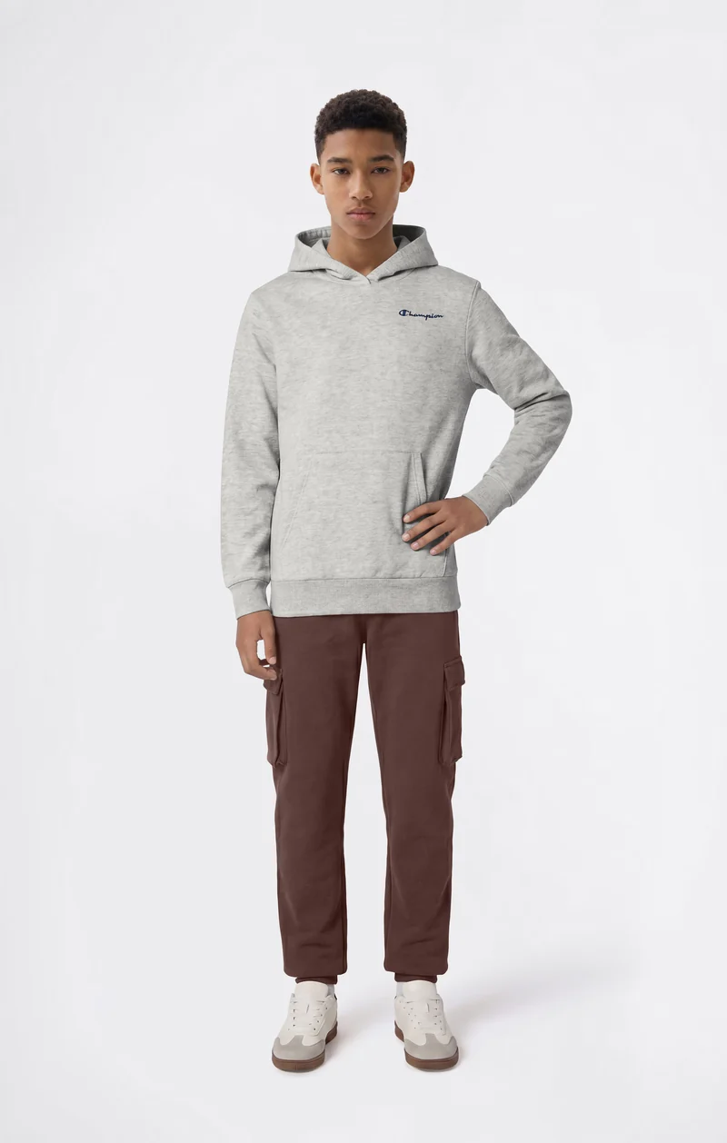 Boys’ Fleece Hoodie with Small Embroidered Logo Icons