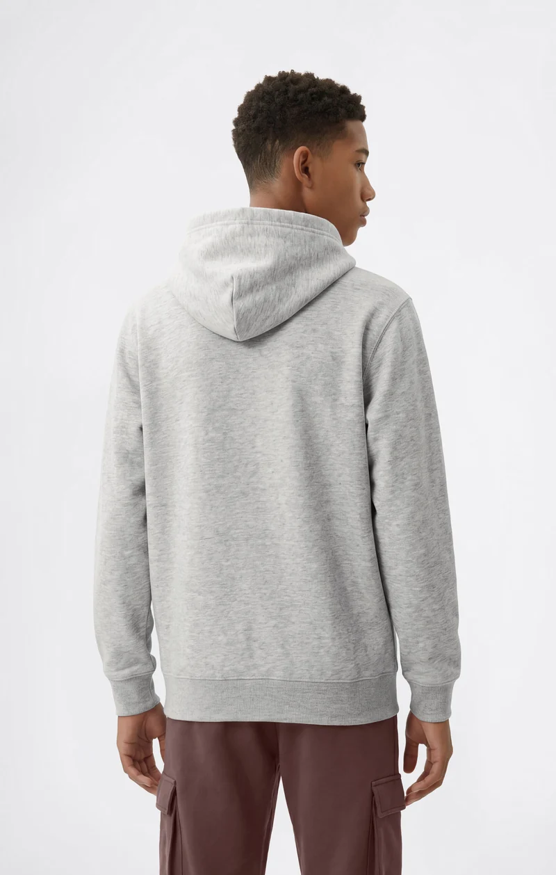 Boys’ Fleece Hoodie with Small Embroidered Logo Icons