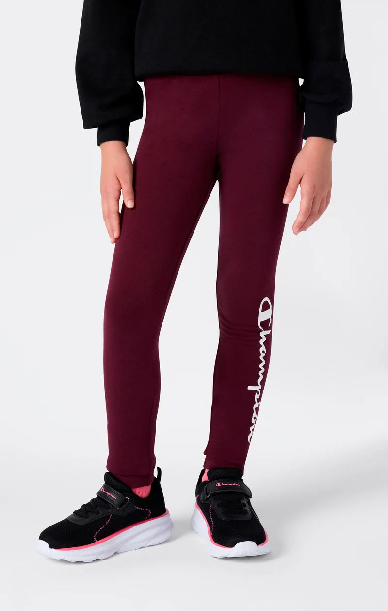 Girls' Fleece Leggings Script Logo