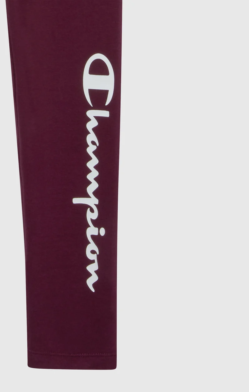 Girls' Fleece Leggings Script Logo