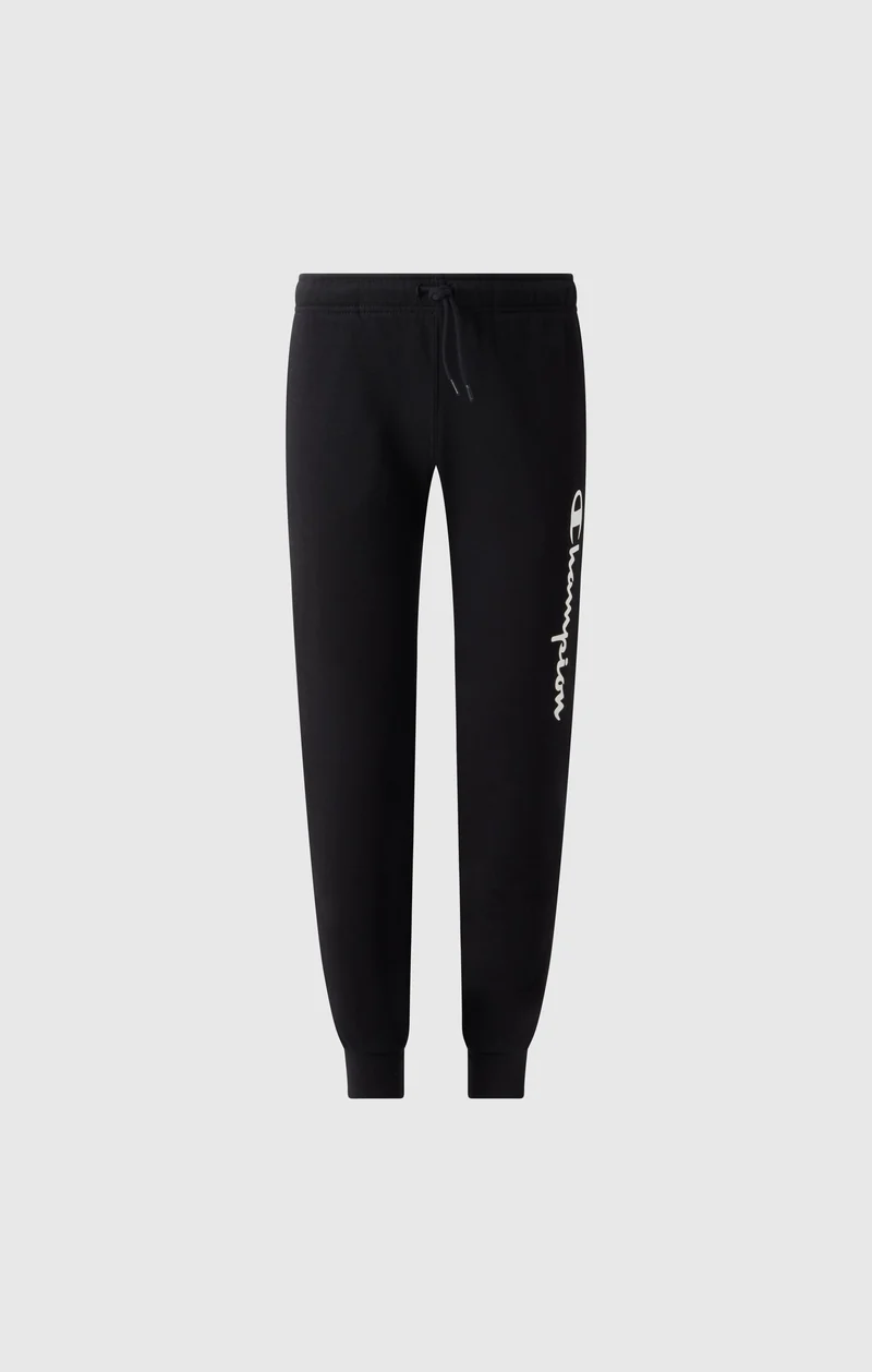 Boys' Fleece Rib Cuff Jogger Pants Script Logo