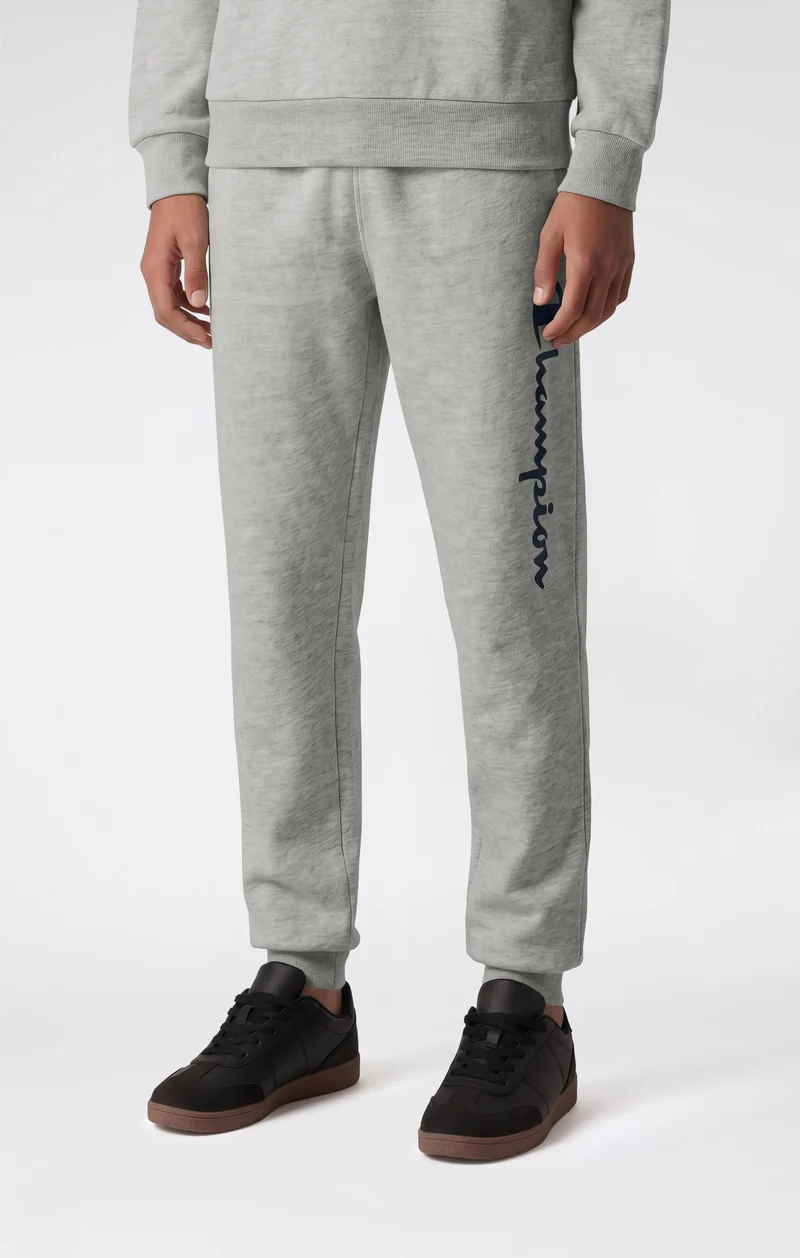 Boys' Fleece Rib Cuff Jogger Pants Script Logo