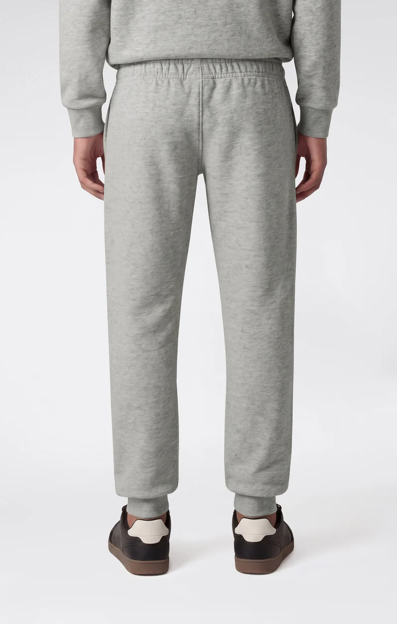 Boys' Fleece Rib Cuff Jogger Pants Script Logo