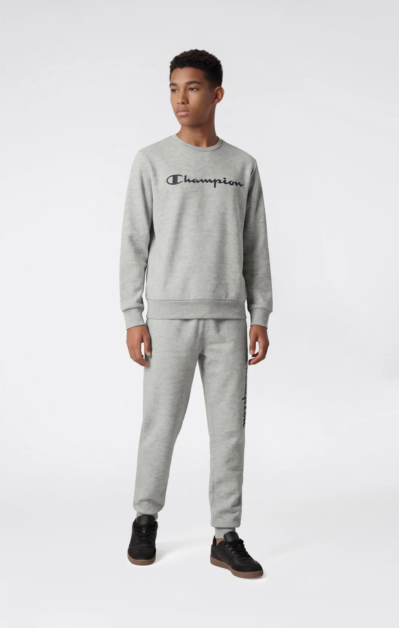 Boys' Fleece Rib Cuff Jogger Pants Script Logo