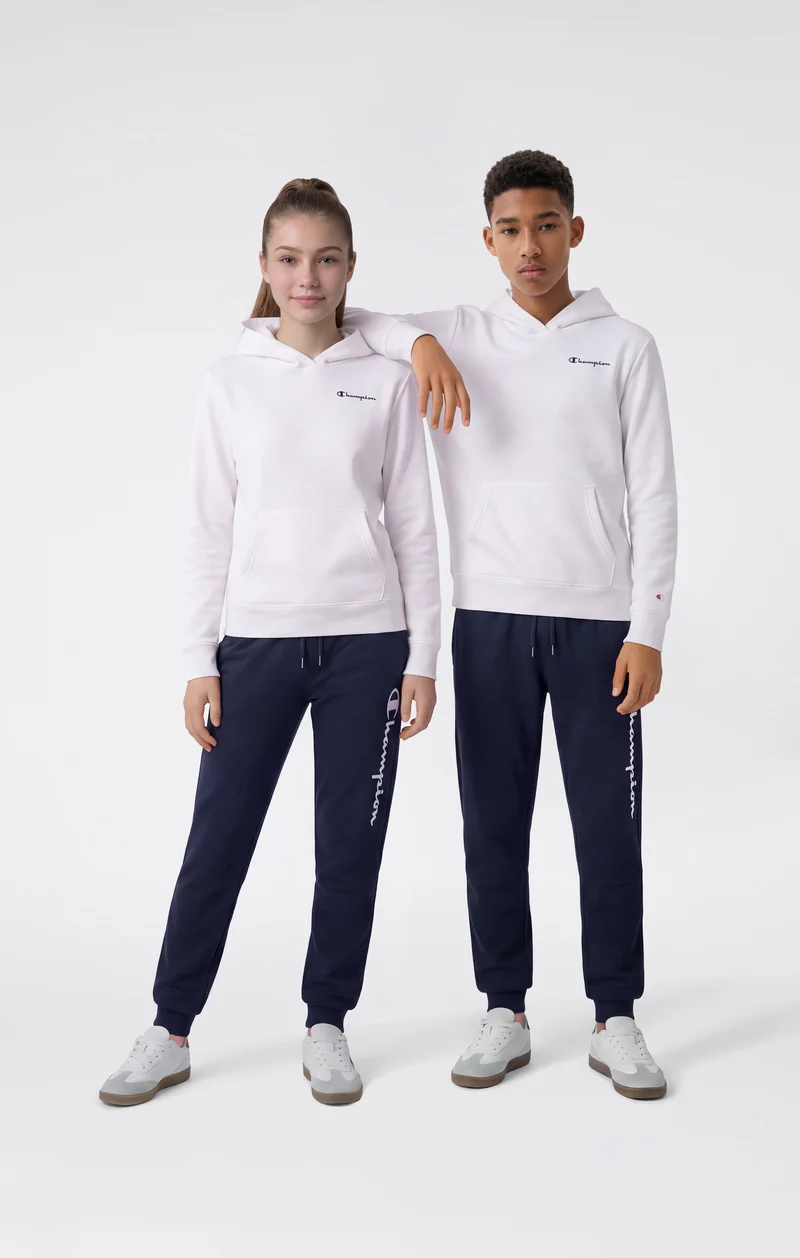 Boys' Fleece Rib Cuff Jogger Pants Script Logo