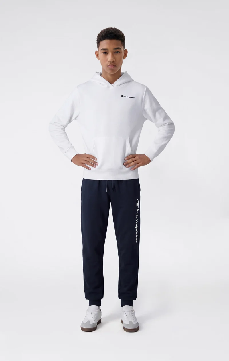 Boys' Fleece Rib Cuff Jogger Pants Script Logo