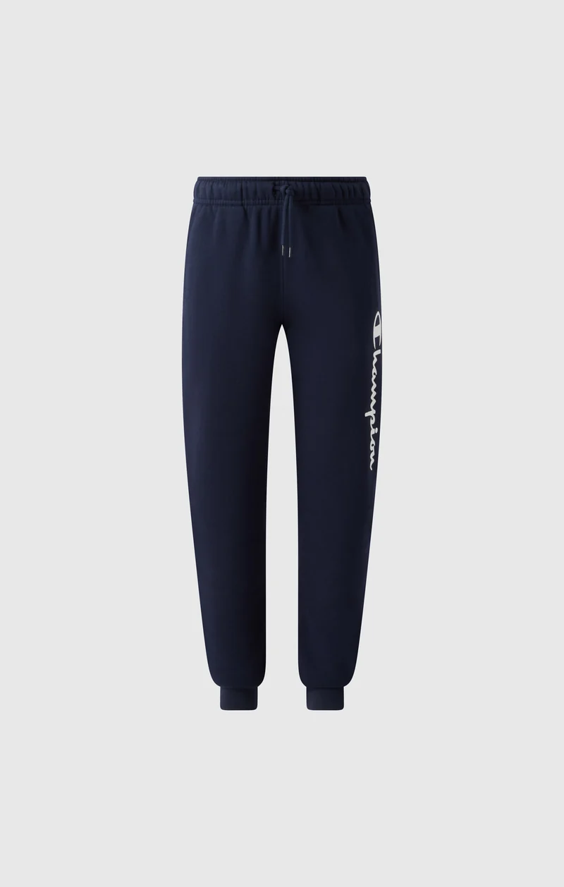 Boys' Fleece Rib Cuff Jogger Pants Script Logo