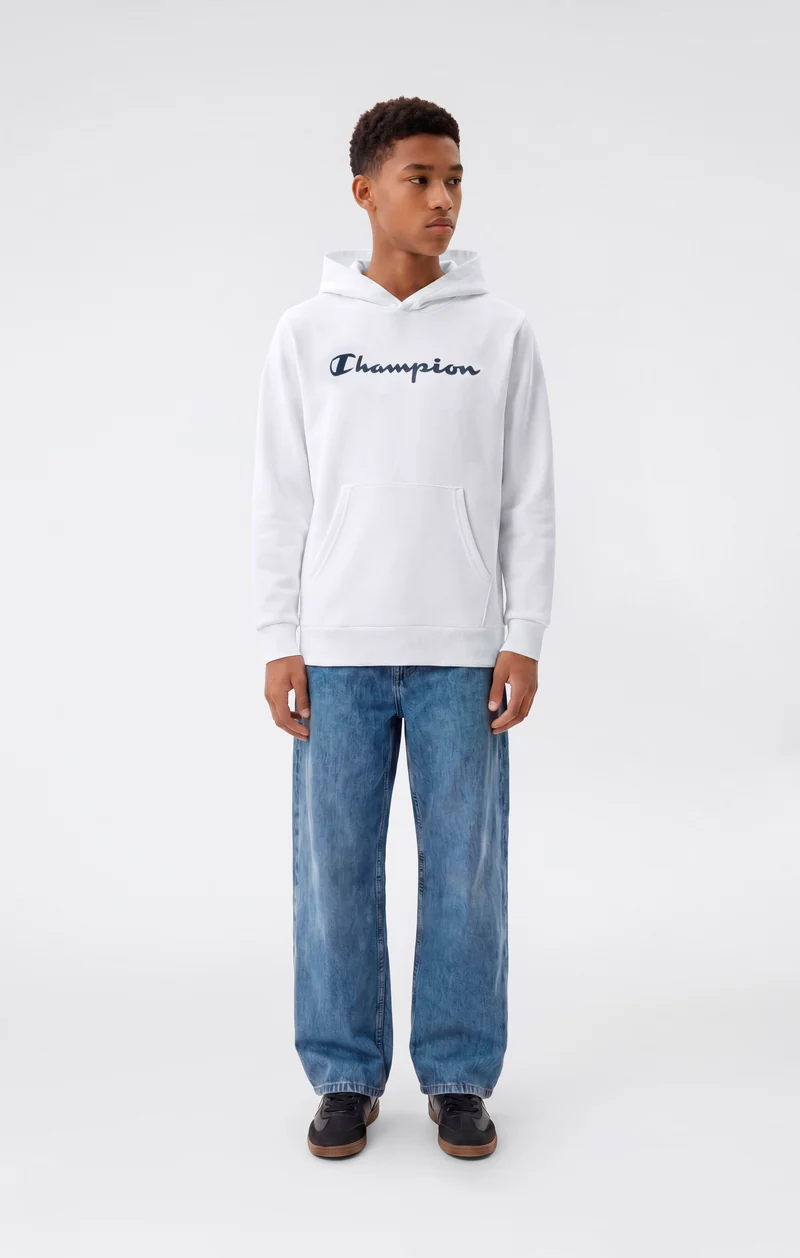Boys' Fleece Hoodie Sweatshirt Script Logo
