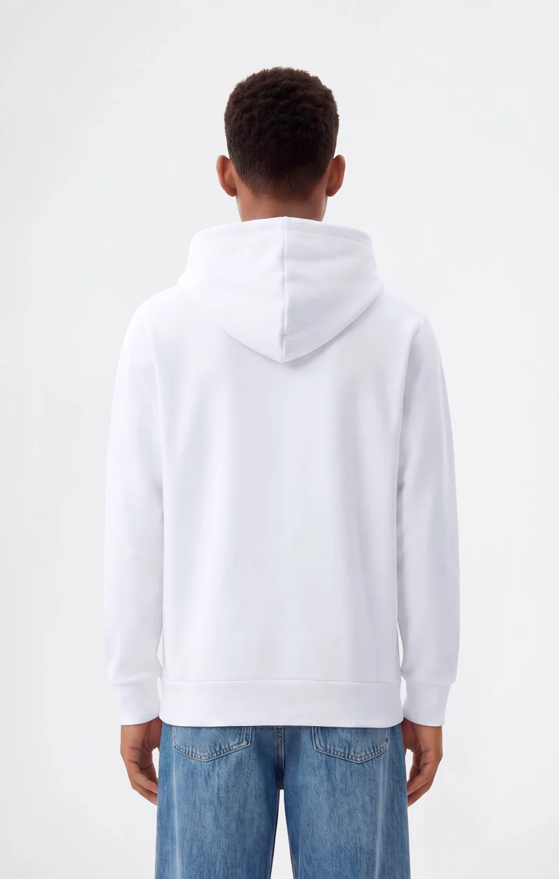 Boys' Fleece Hoodie Sweatshirt Script Logo