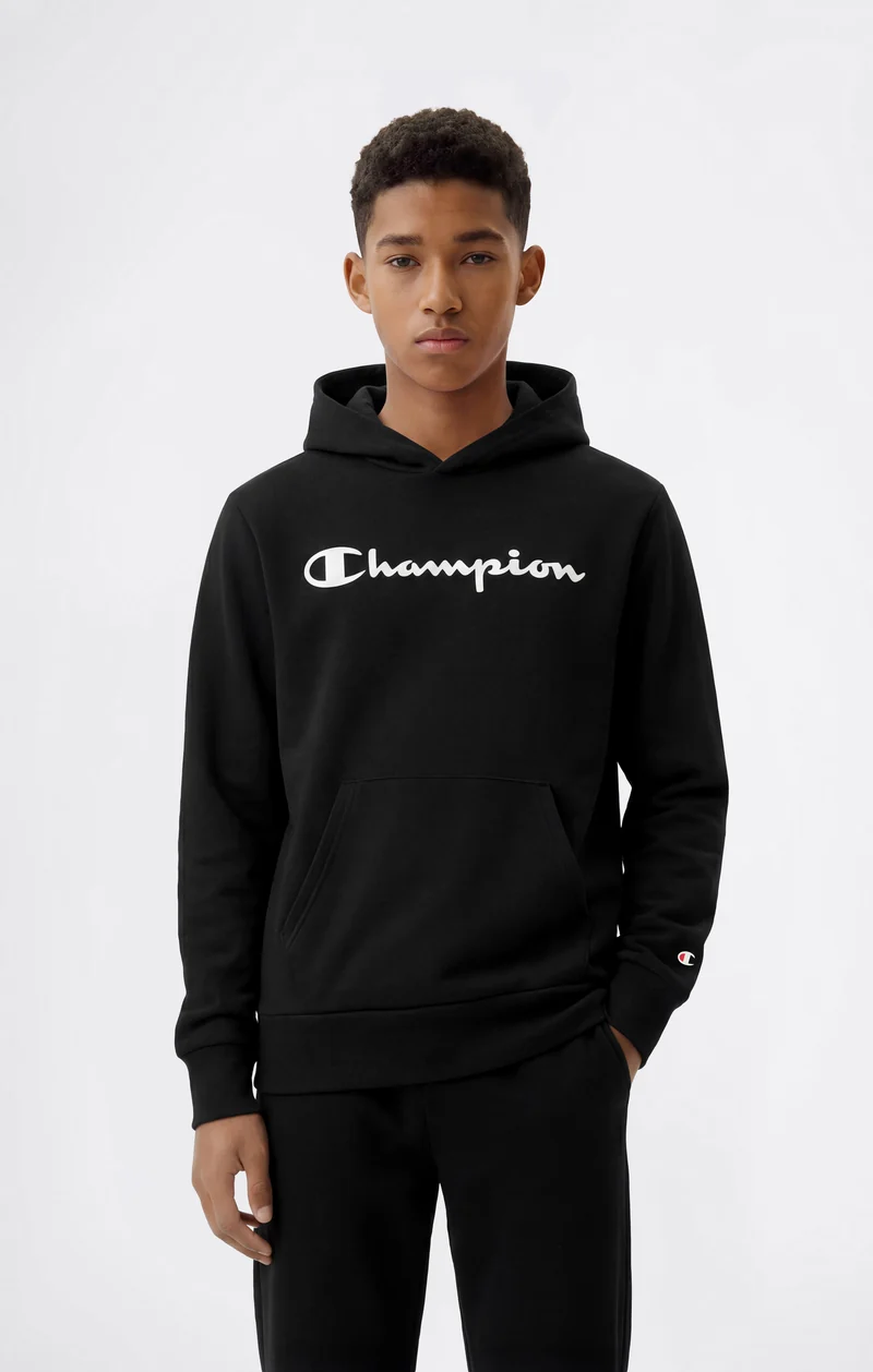Boys' Fleece Hoodie Sweatshirt Script Logo