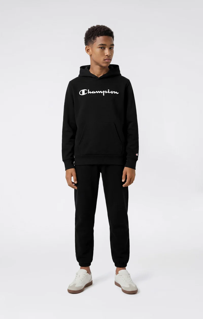 Boys' Fleece Hoodie Sweatshirt Script Logo