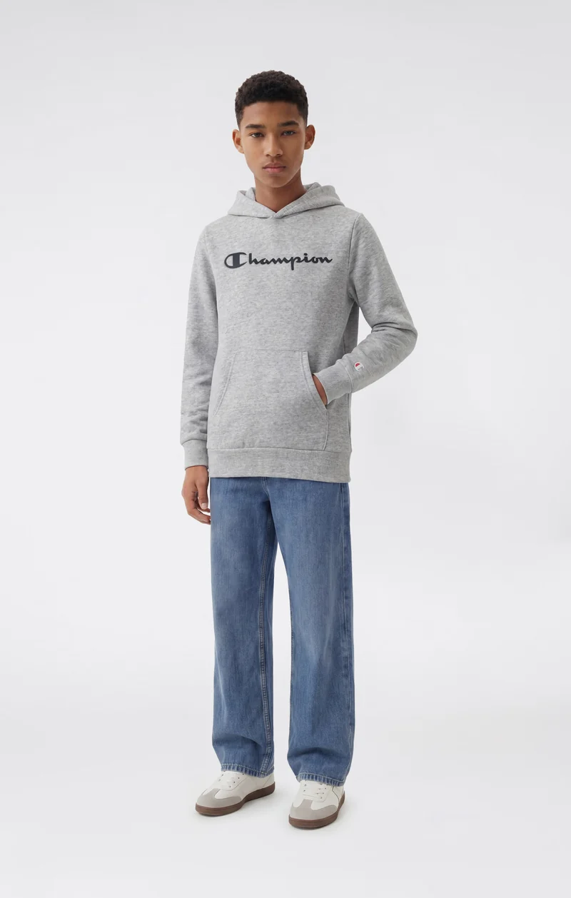 Boys' Fleece Hoodie Sweatshirt Script Logo