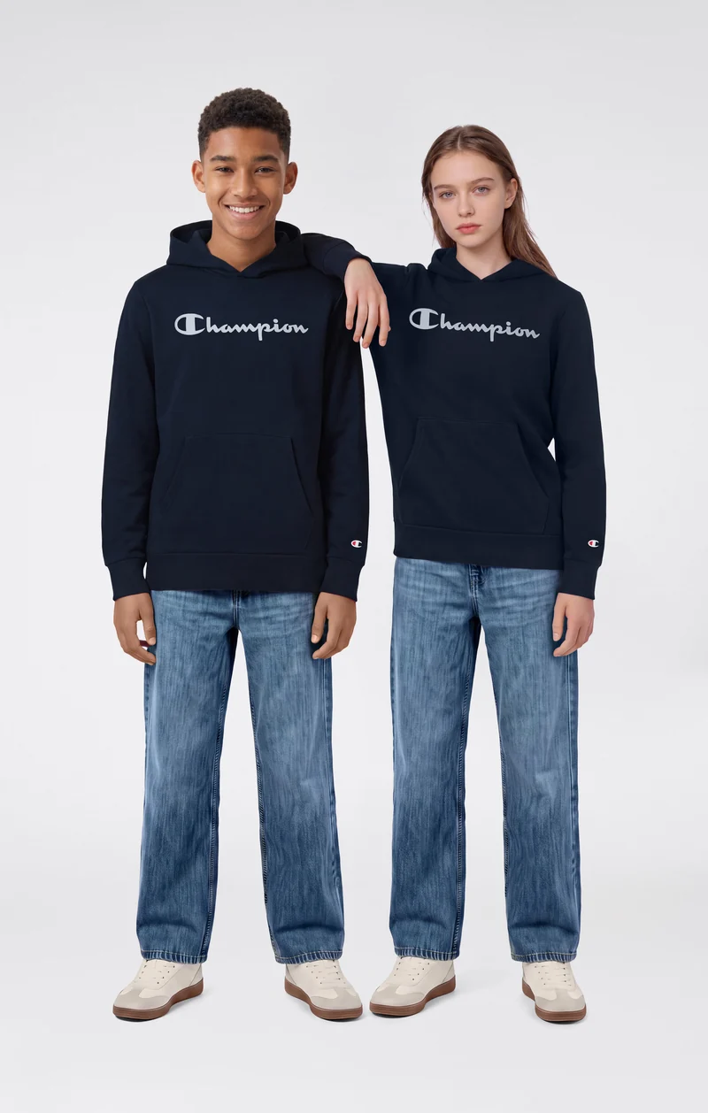 Boys' Fleece Hoodie Sweatshirt Script Logo