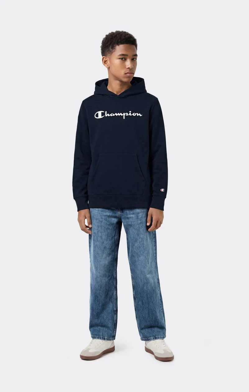Boys' Fleece Hoodie Sweatshirt Script Logo