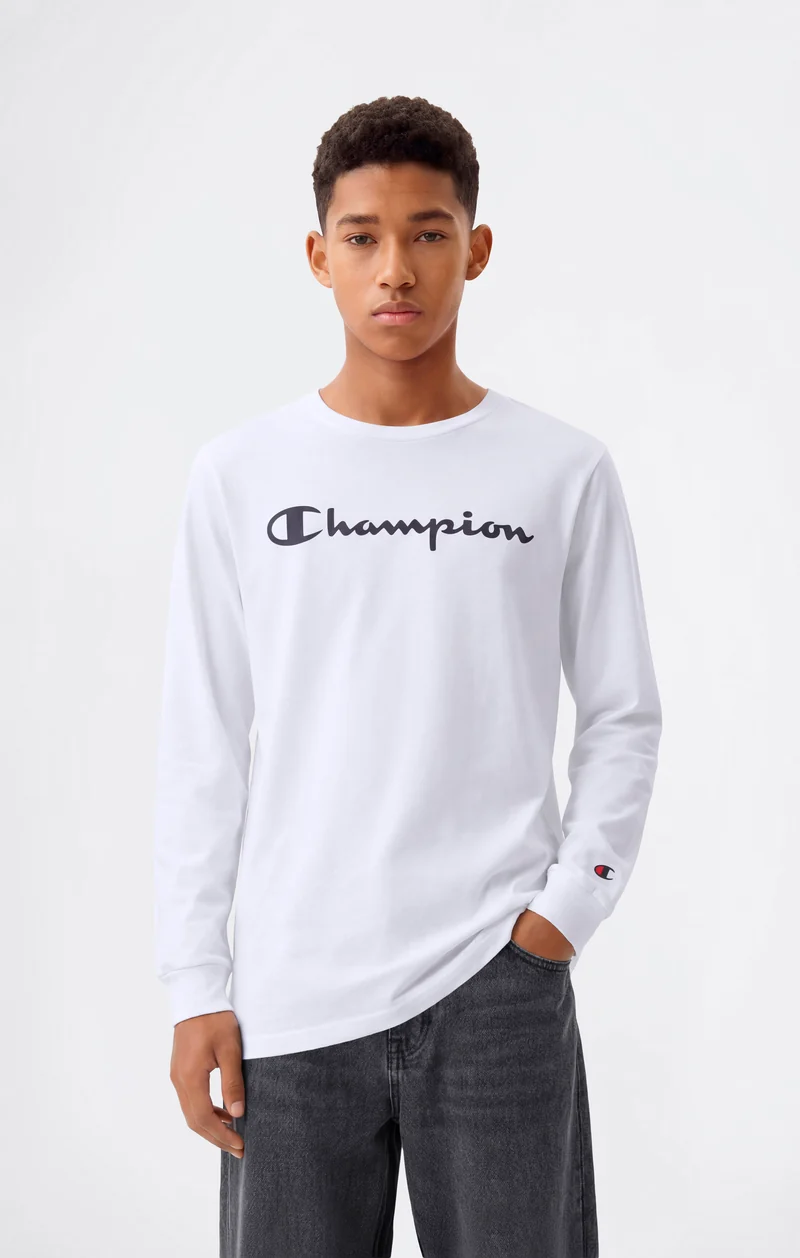 Boys' Long Sleeve T-Shirt Script Logo