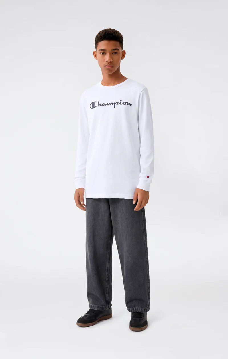 Boys' Long Sleeve T-Shirt Script Logo