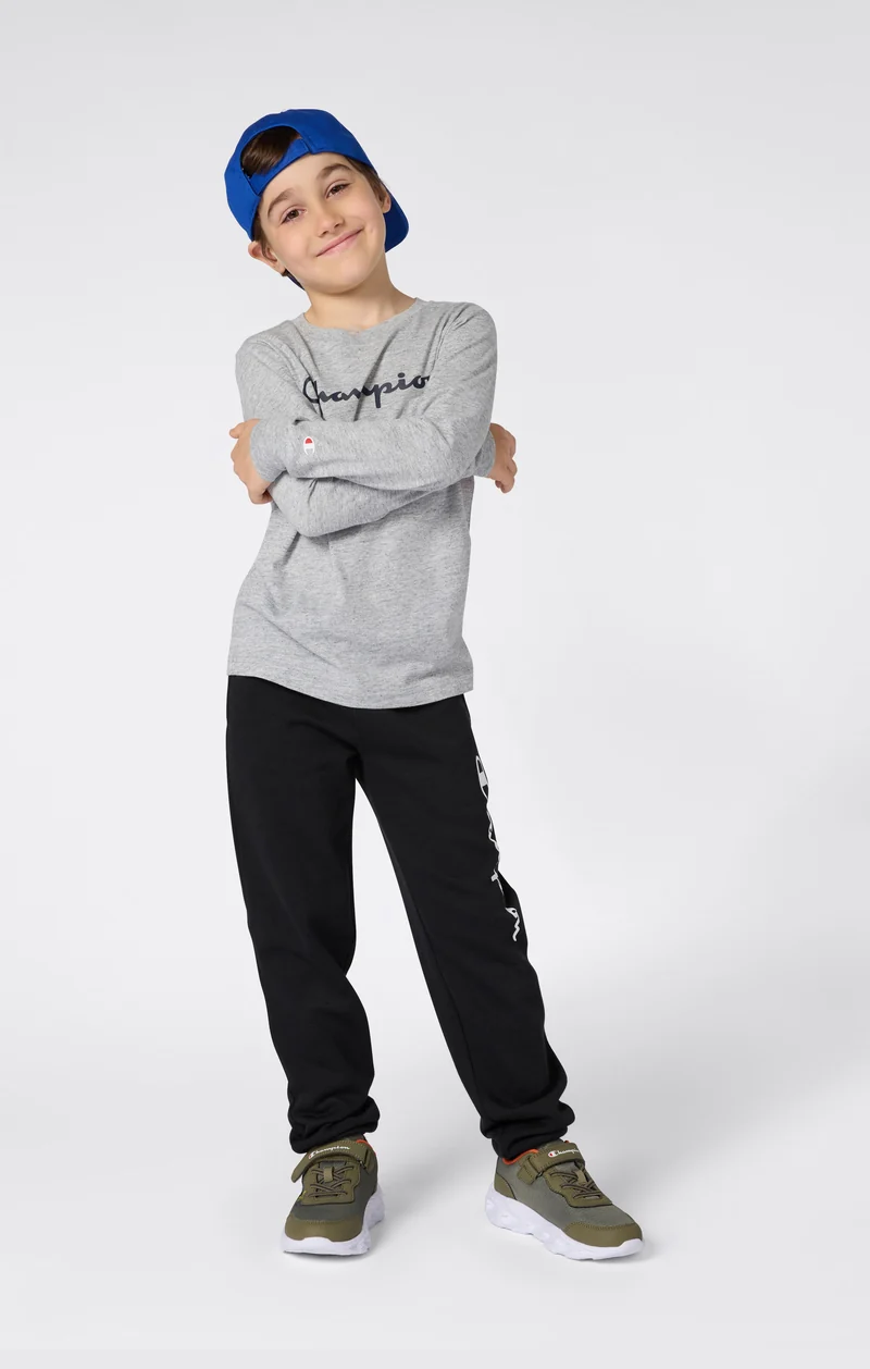 Boys' Long Sleeve T-Shirt Script Logo