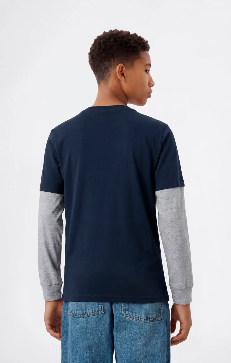 Boys' Long Sleeve T-Shirt Script Logo