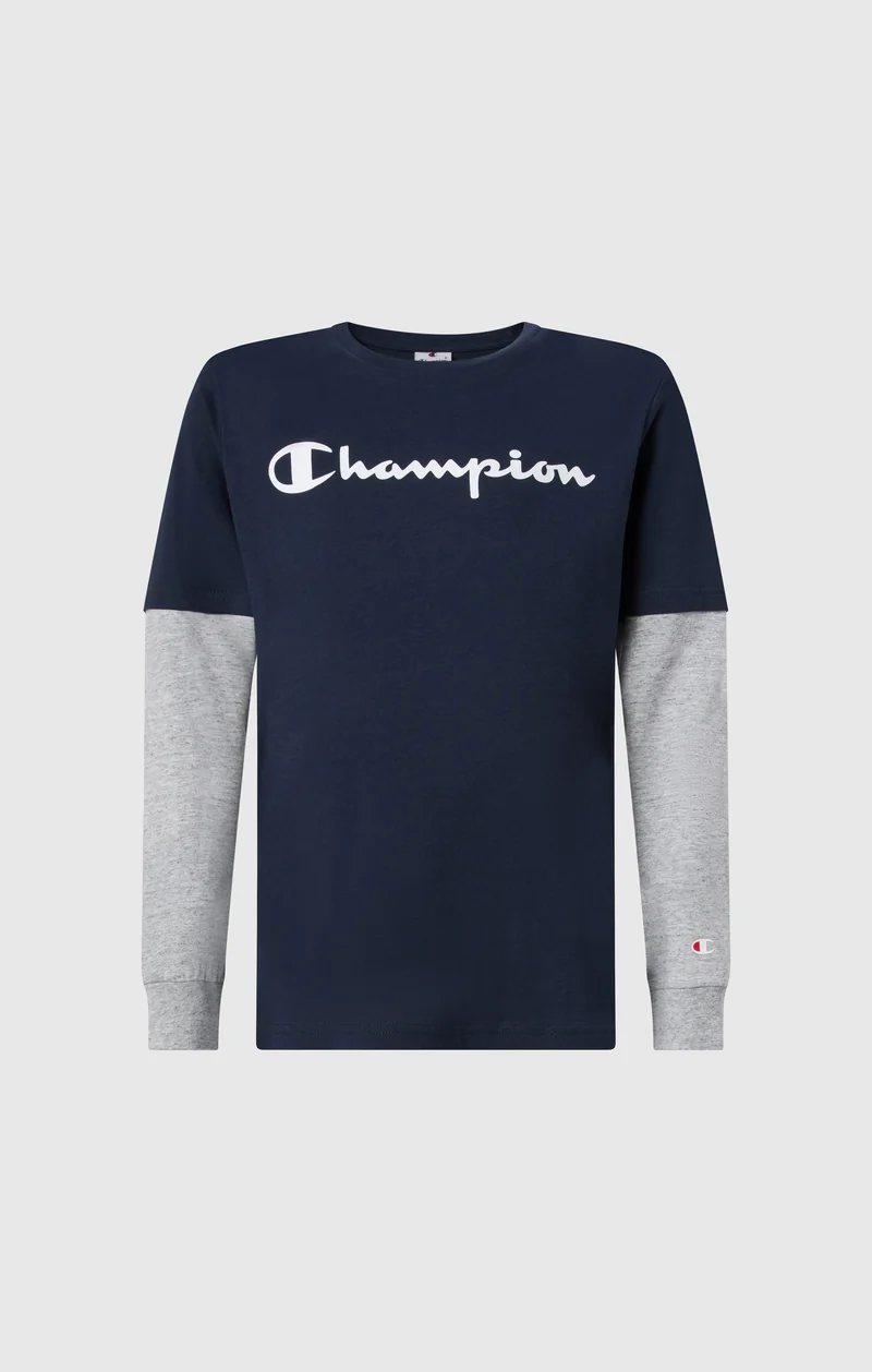 Boys' Long Sleeve T-Shirt Script Logo