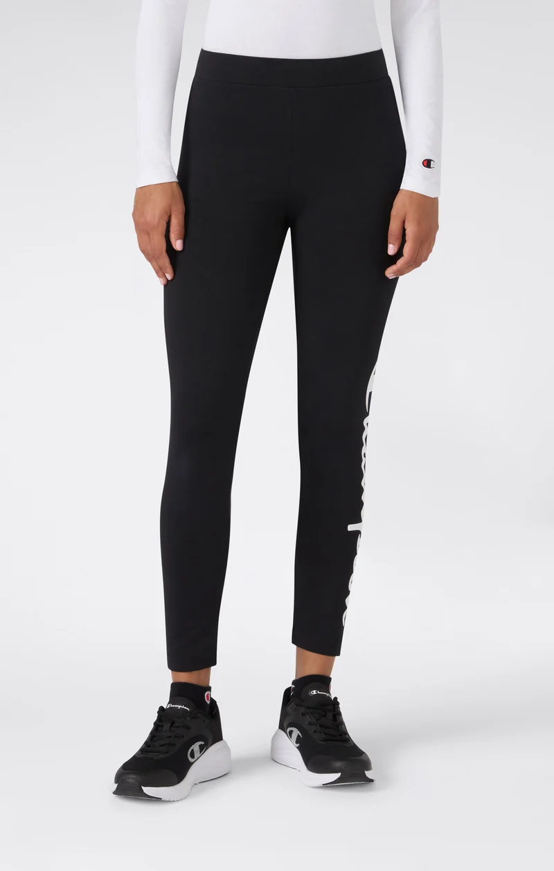 Women's Crop Leggings Script Logo