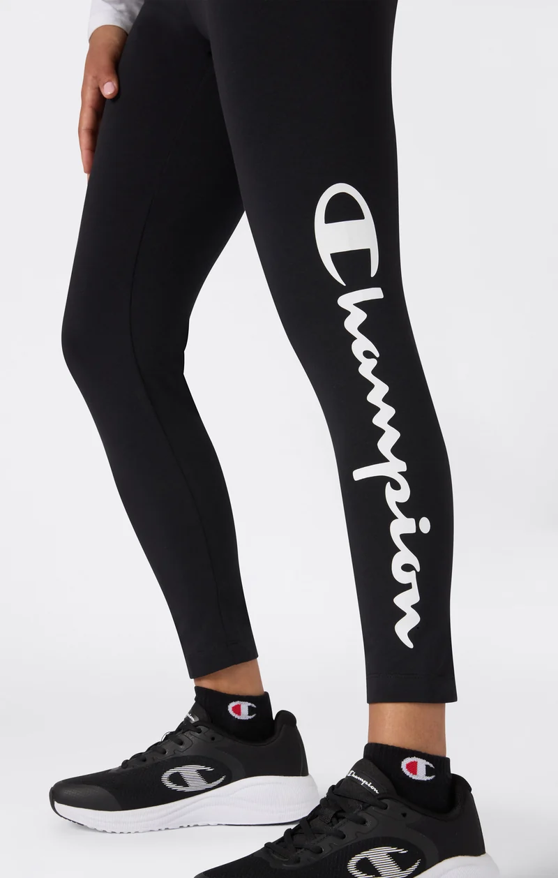 Women's Crop Leggings Script Logo
