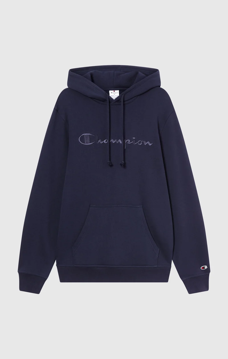 Men’s Fleece Hoodie with Big Embroidered Logo Icons