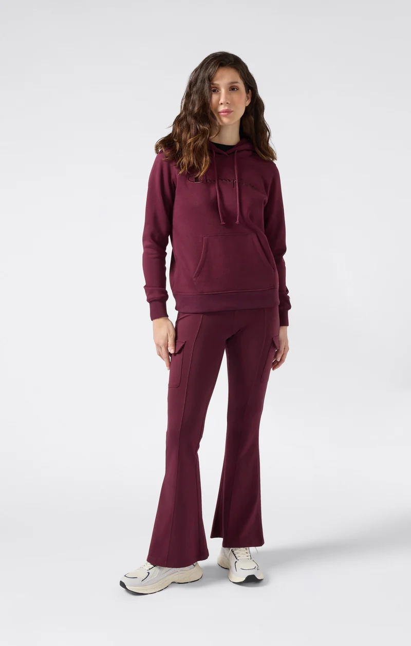 Women’s Fleece Hoodie with Big Embroidered Logo Icons