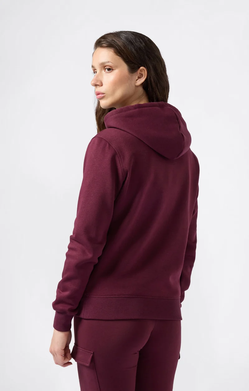 Women’s Fleece Hoodie with Big Embroidered Logo Icons