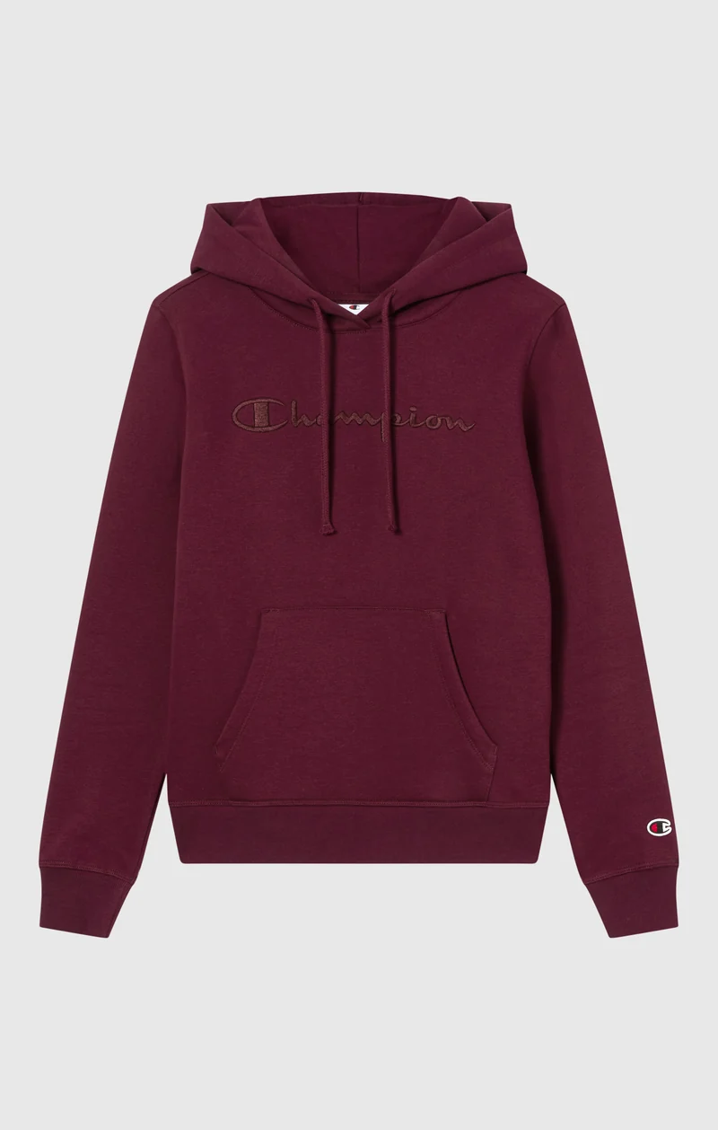 Women’s Fleece Hoodie with Big Embroidered Logo Icons