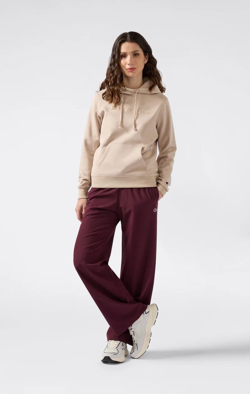 Women’s Fleece Hoodie with Big Embroidered Logo Icons
