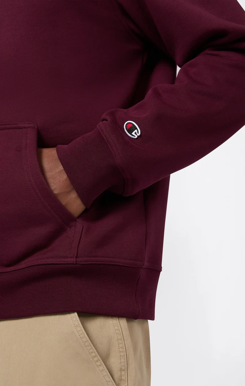 Men’s Fleece Hoodie with Big Embroidered Logo Icons