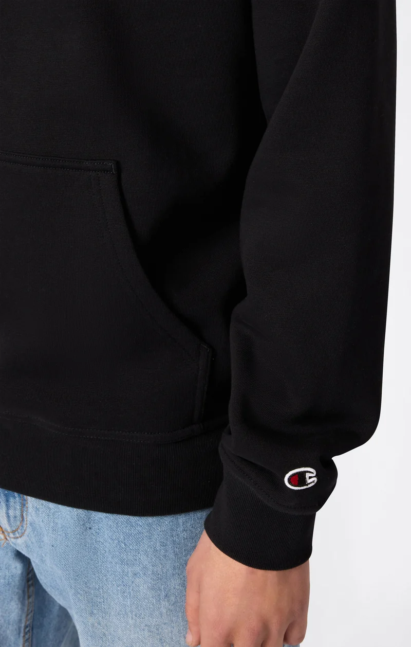 Men’s Fleece Hoodie with Big Embroidered Logo Icons
